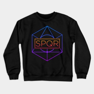 SPQR - Roman Empire Retro 80s Design Crewneck Sweatshirt